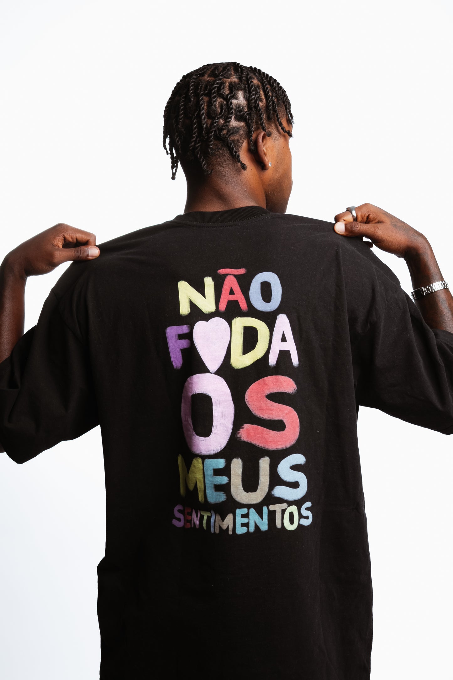 CAMISETA OVERSIZED 'NÃO F❤️DA OS MEUS SENTIMENTOS'