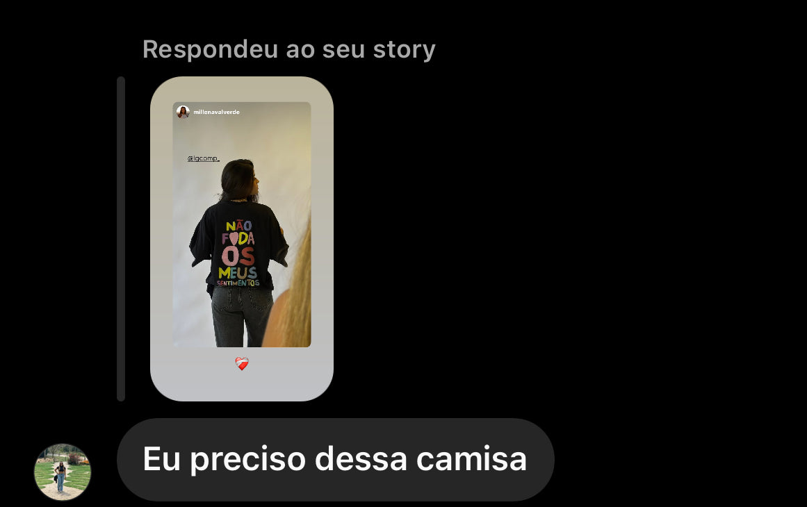 CAMISETA OVERSIZED 'NÃO F❤️DA OS MEUS SENTIMENTOS'