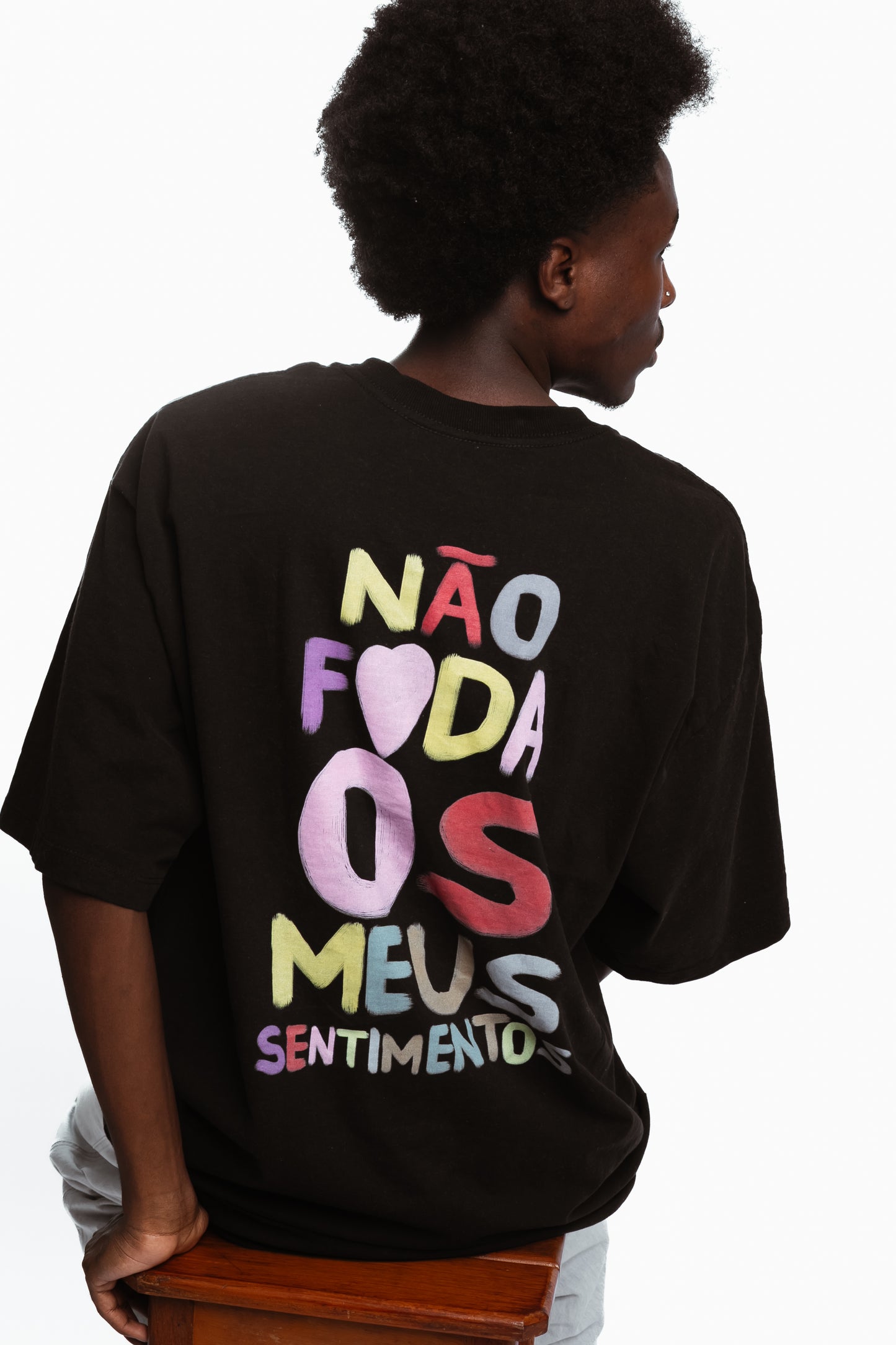 CAMISETA OVERSIZED 'NÃO F❤️DA OS MEUS SENTIMENTOS'