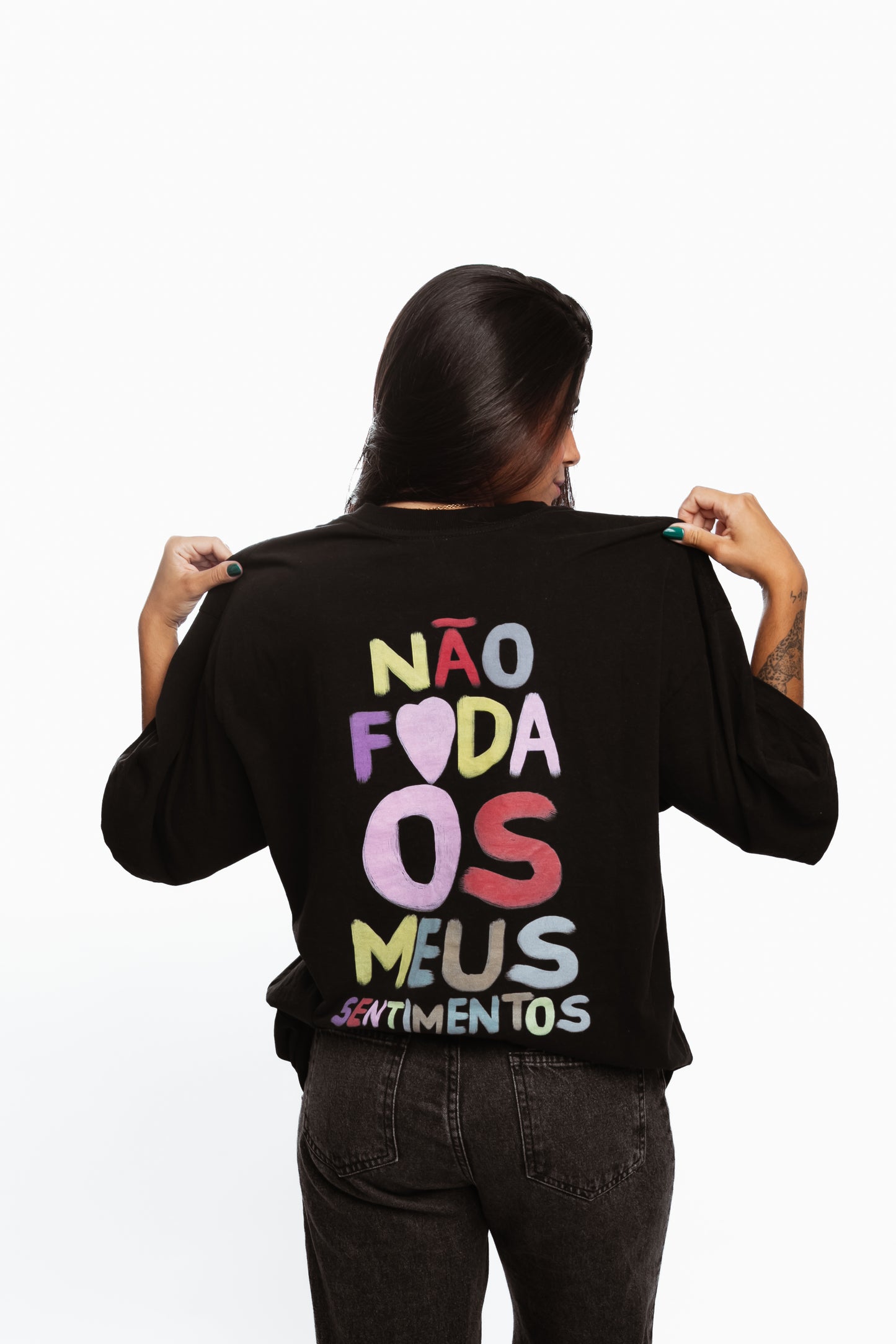 CAMISETA OVERSIZED 'NÃO F❤️DA OS MEUS SENTIMENTOS'