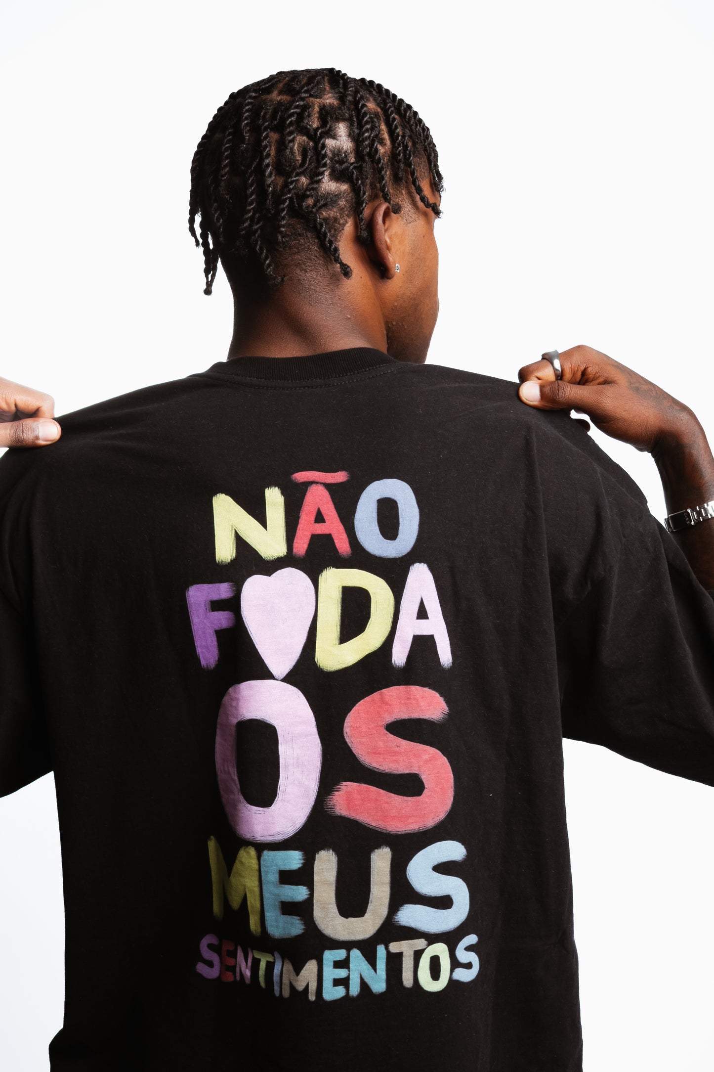 CAMISETA OVERSIZED 'NÃO F❤️DA OS MEUS SENTIMENTOS'