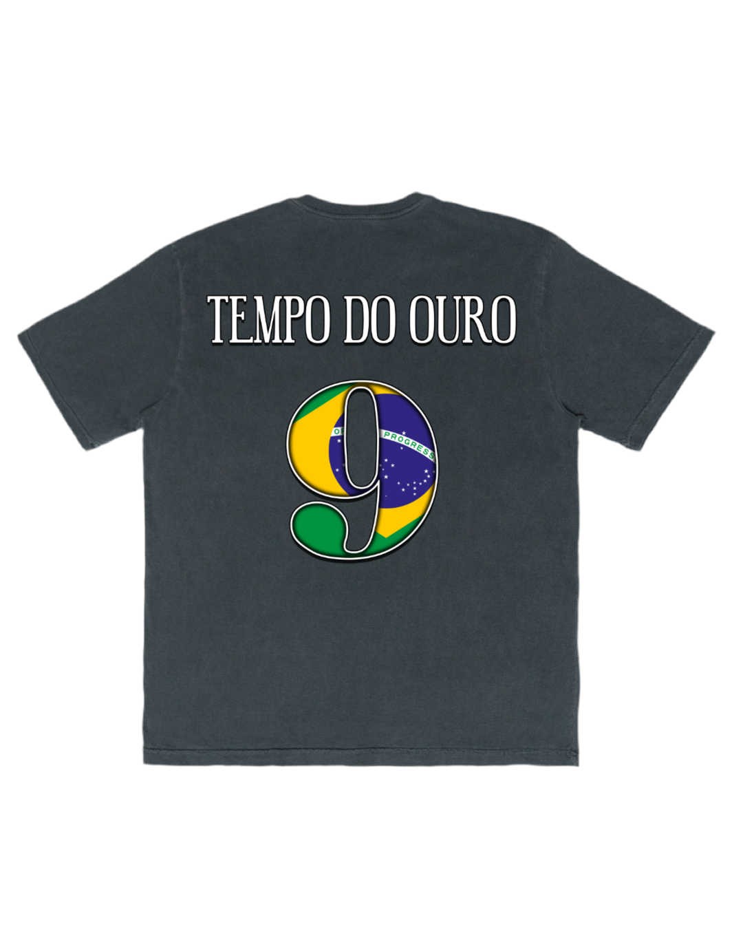 TEE OVERSIZED 'TEMPO DO OURO' - FRENTE E COSTAS