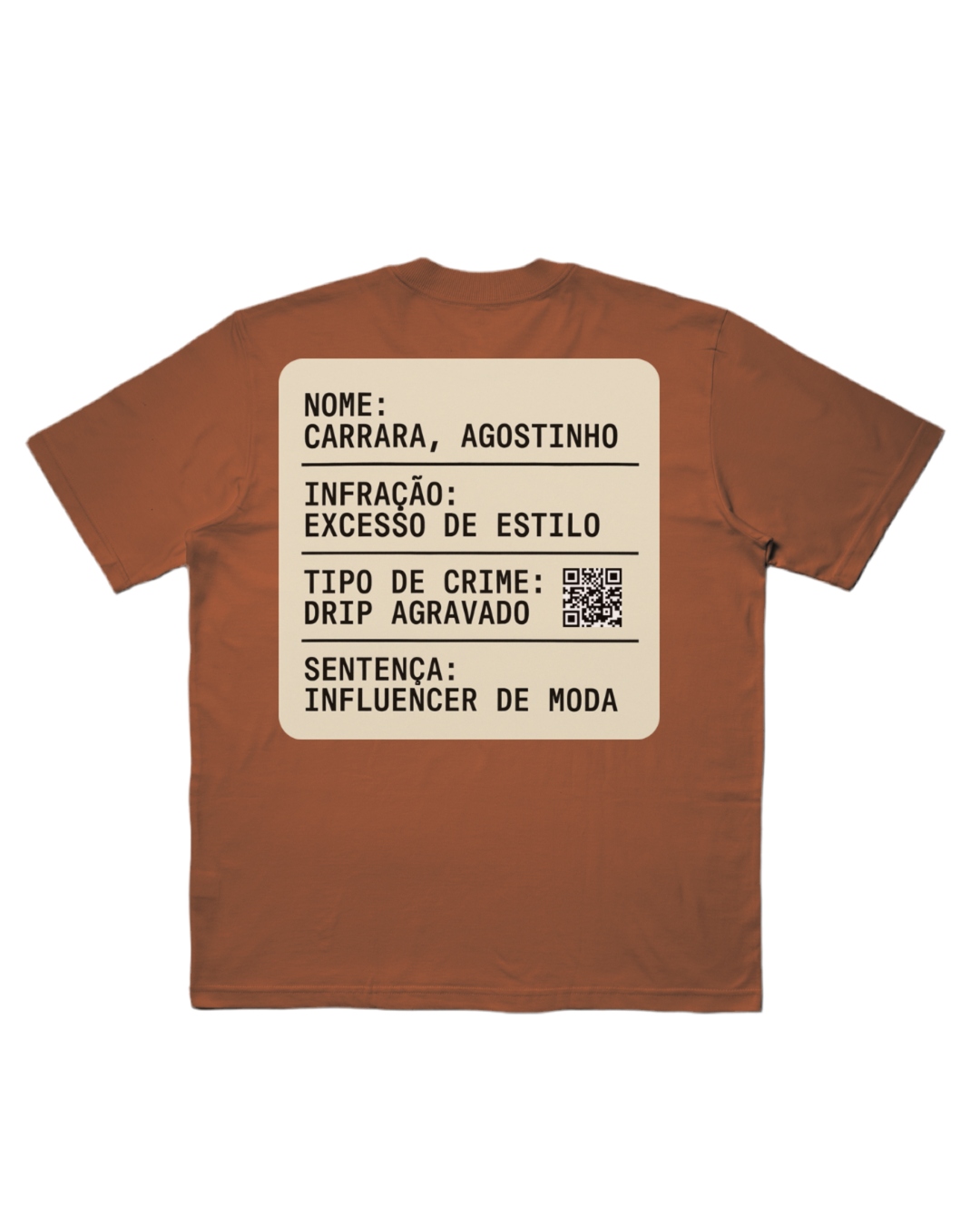 CAMISETA OVERSIZED AGOSTINHO STYLE
