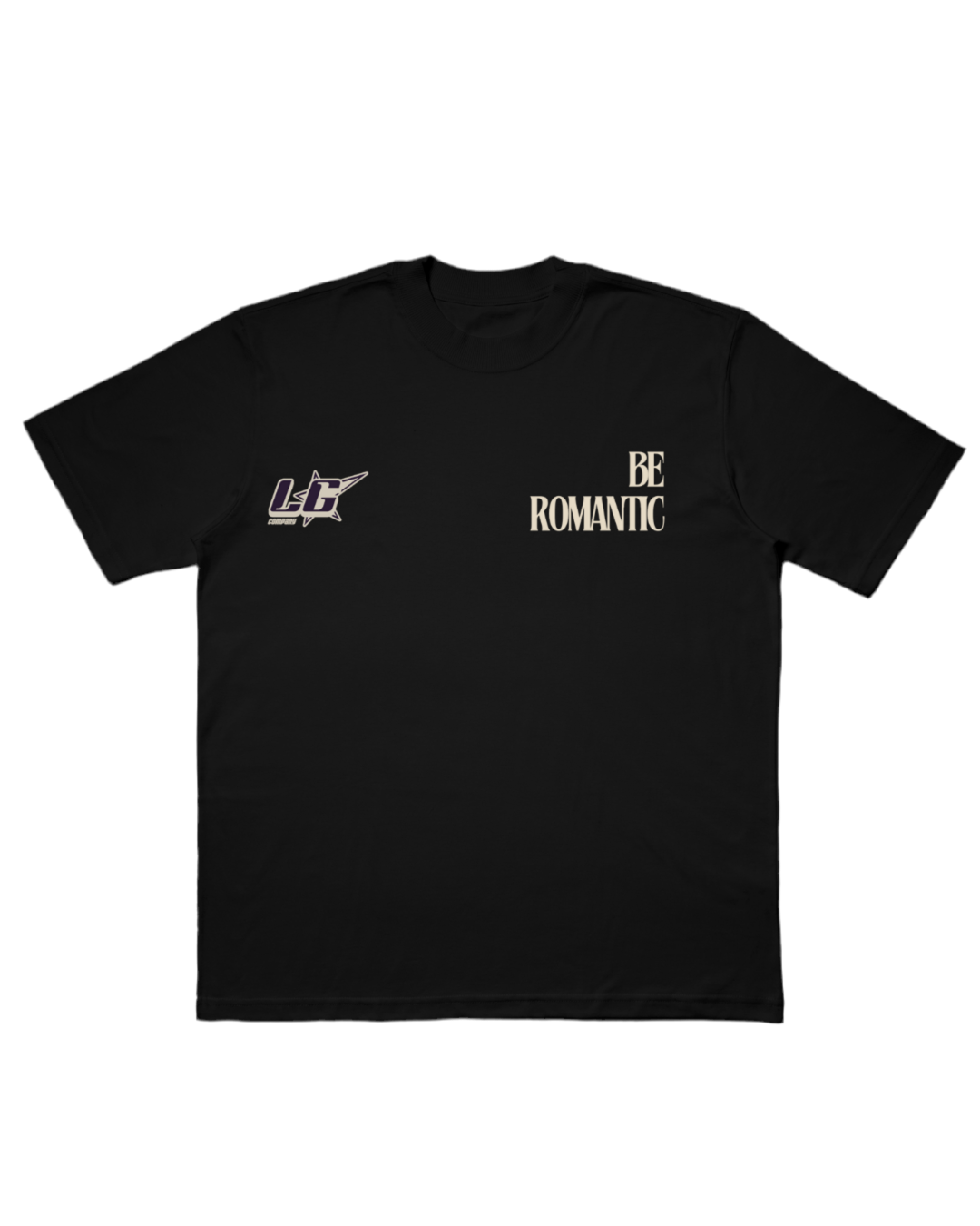 CAMISETA OVERSIZED 'SEJA ROMÂNTICO'