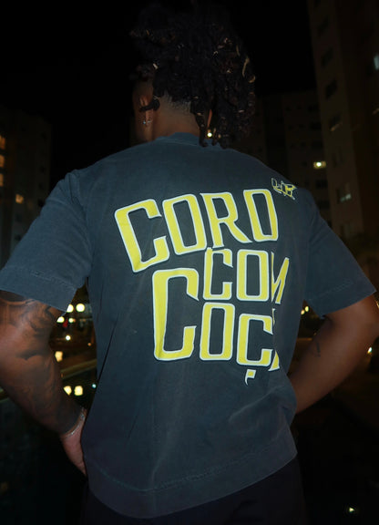 TEE OVERSIZED 'PT' - FRENTE E COSTAS