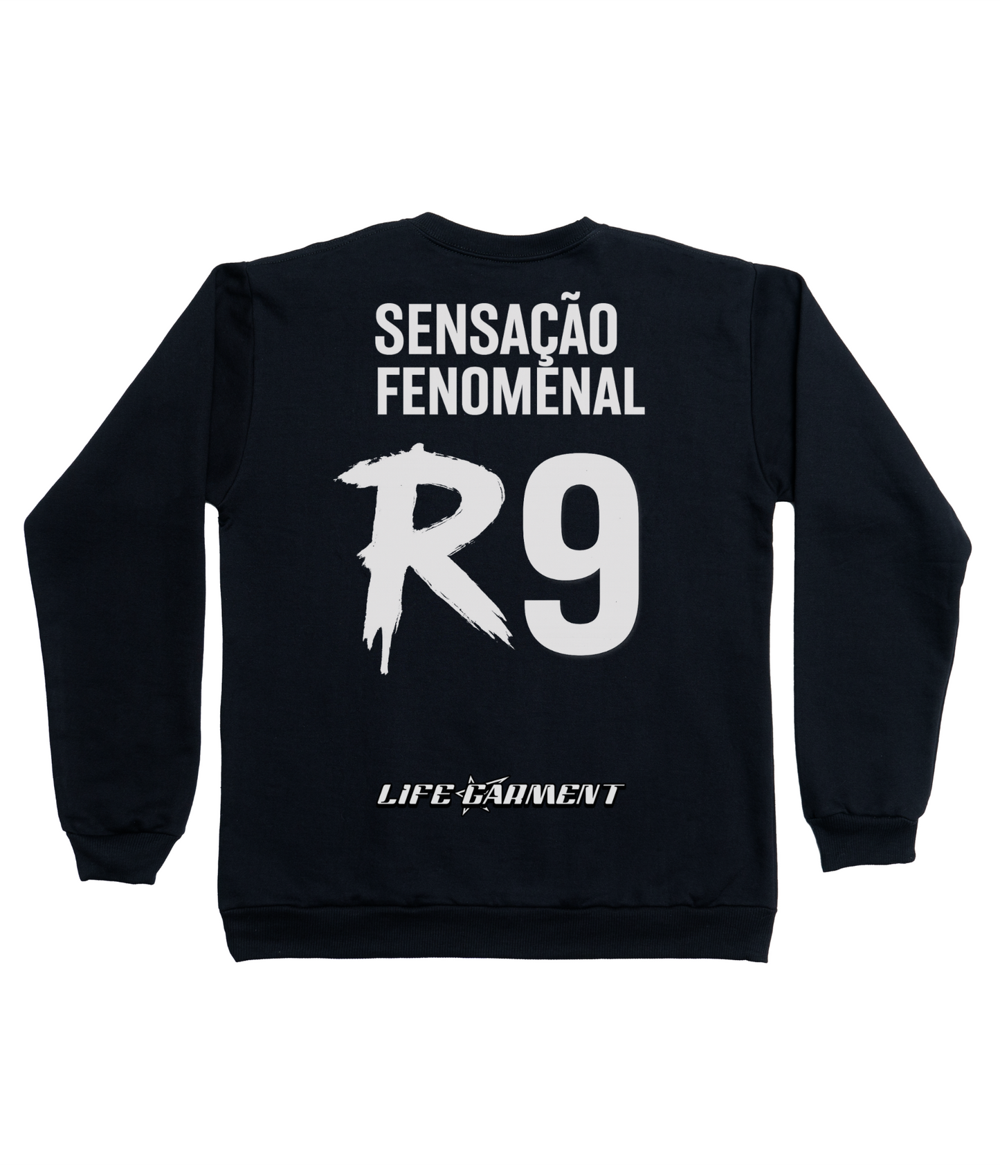 MOLETOM CARECA 'R9' - FRENTE E COSTAS