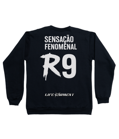 MOLETOM CARECA 'R9' - FRENTE E COSTAS