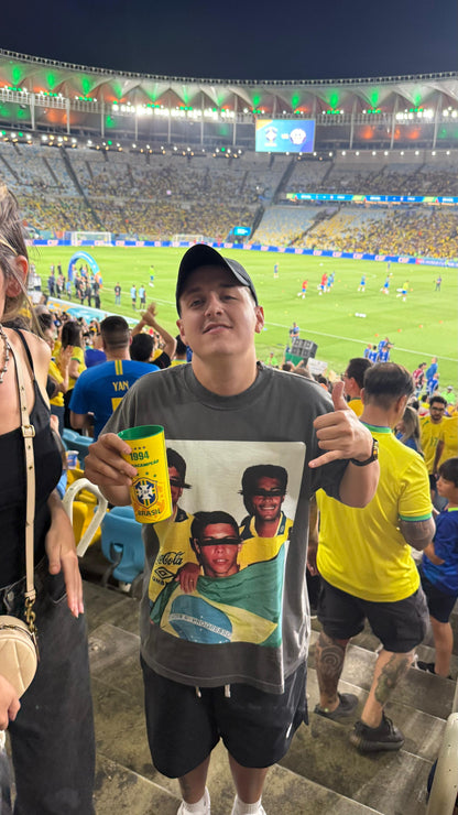 TEE OVERSIZED 'TEMPO DO OURO' - FRENTE E COSTAS