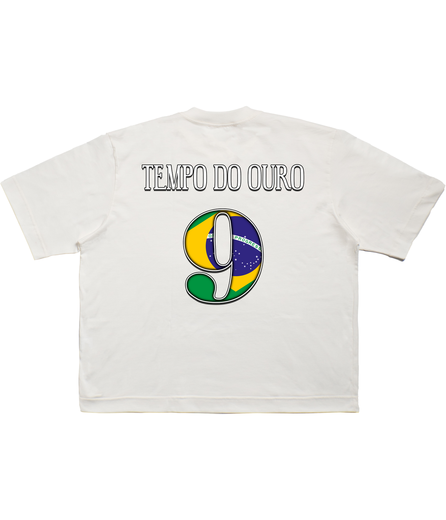 TEE BOXY 'TEMPO DO OURO' - FRENTE E COSTAS