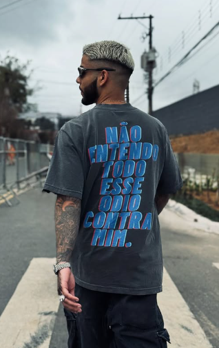 TEE OVERSIZED 'ÓDIO' - FRENTE E COSTAS