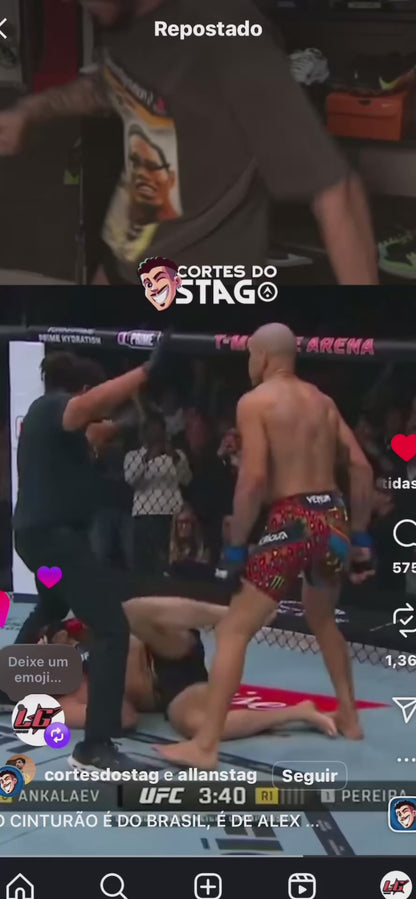 Allan Stag com a camiseta Bomba Patch - use o cupom “STAG”